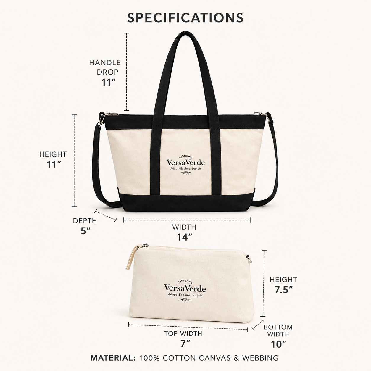 Urban Trail Convertible Canvas Tote