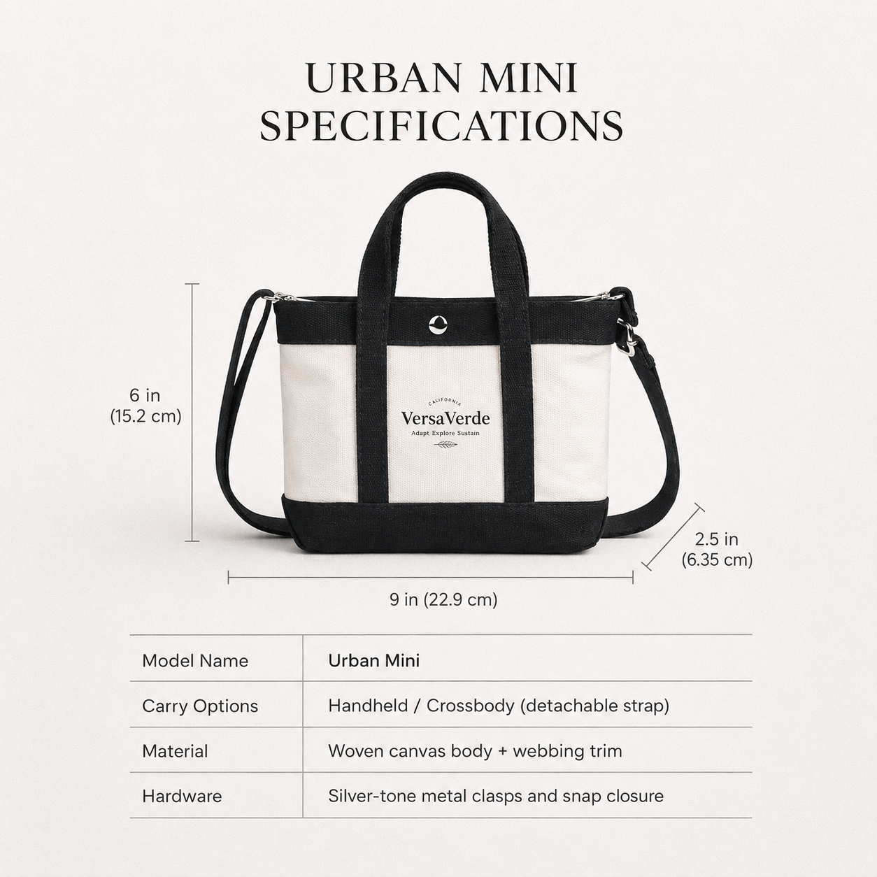 Urban Mini Tote Canvas Tote