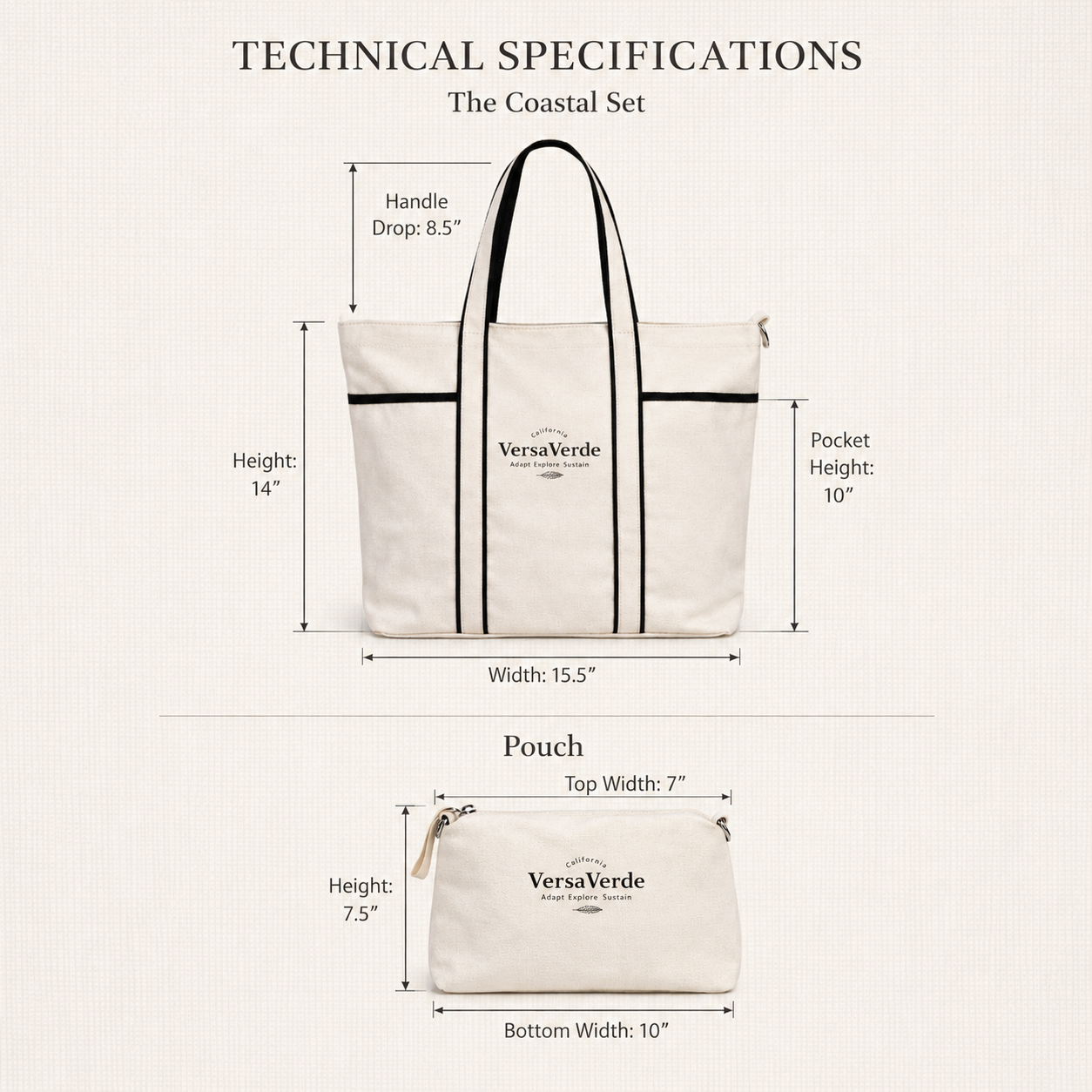 Coastal Day Eco Canvas Tote