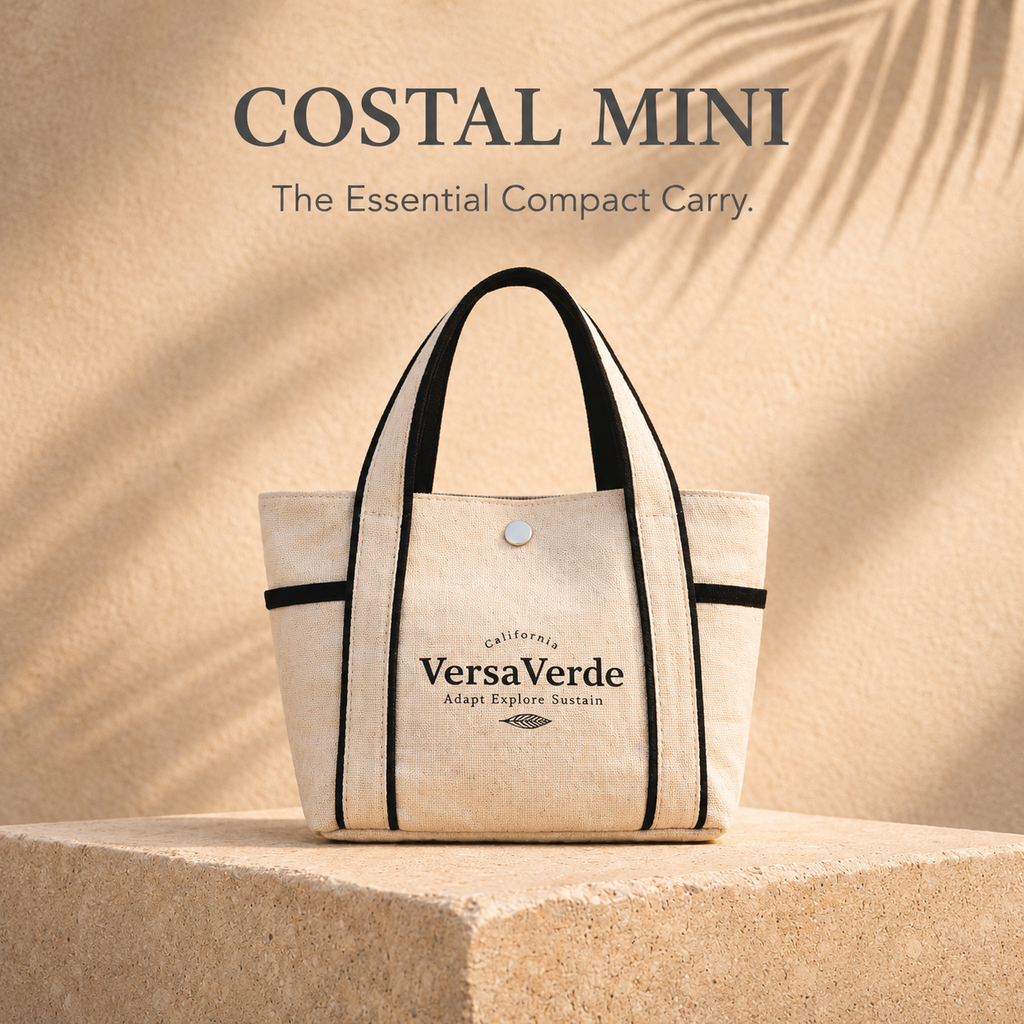 Coastal Day Mini Canvas Tote