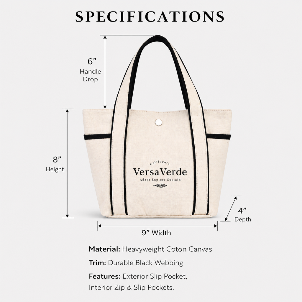 Coastal Day Mini Canvas Tote