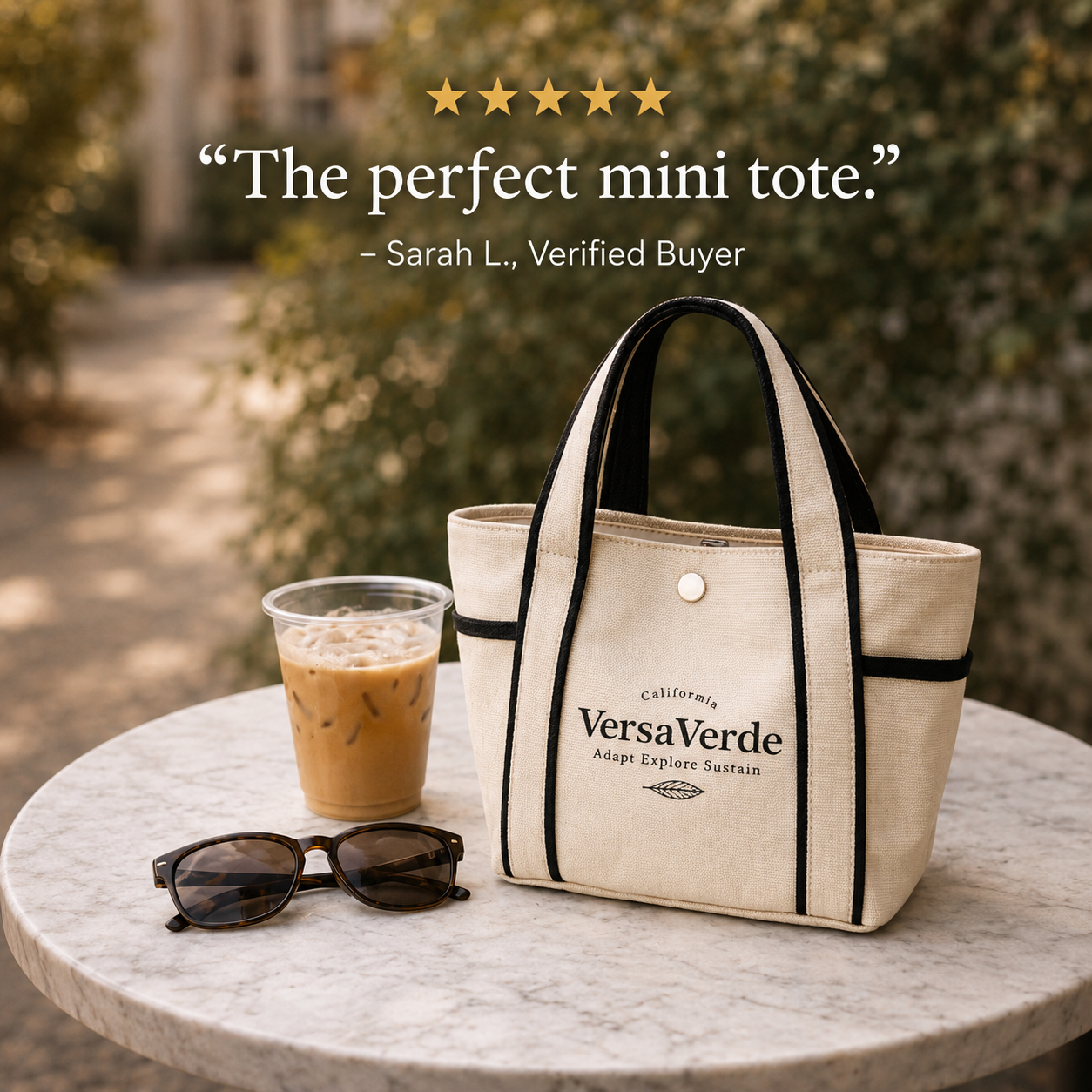 Coastal Day Mini Canvas Tote